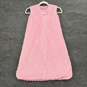 Hudson Baby HB Sleep Sack Zip Up 18-24 Months XL Pink Velour Wearable Blanket